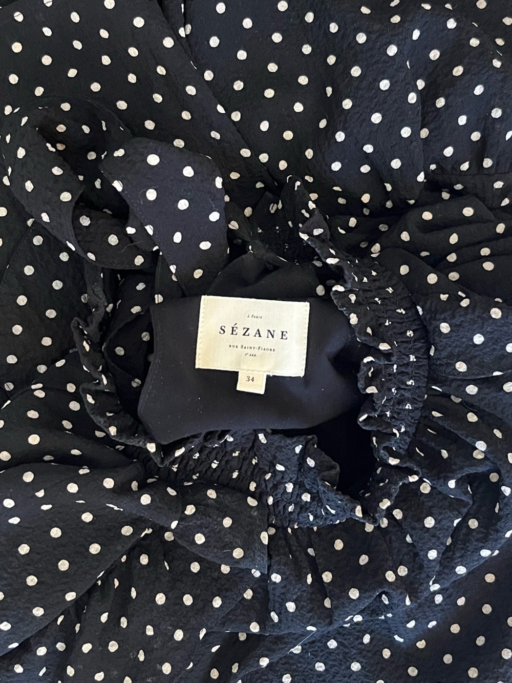 Sezane Ninon Polka Dot Mini Dress 34 - Picture 5 of 5